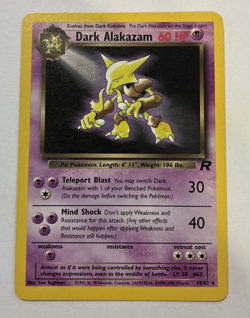 Dark Alakazam Team Rocket #18 Rare WOTC Pokemon 2000 LP - Image 1