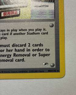 No removal Gym - Gym Heroes Pokemon 2000 #103/132 Rare NM - Image 3