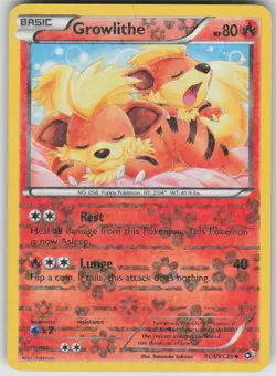 Pokemon TCG Growlithe Uncommon Legendary Treasures: Radiant Collection RC4/RC25 - Image 1