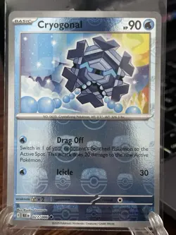 Pokemon Cryogonal 027/086 Sv: Black Bolt Master Ball Pattern Holo Uncommon HP 90 - Image 1
