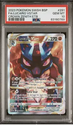 Pokemon Lucario VSTAR SWSH291 Sword & Shield Promo Holo PSA 10 2023 - Image 1