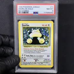 Pokemon 1999 Snorlax 11/64 Holo Jungle No Symbol PSA 8 - Image 3