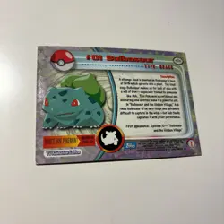 Topps Chrome 2000 #01 Bulbasaur Pokemon TV Animation Series - Image 4