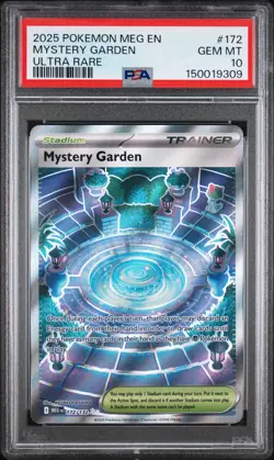 2025 POKEMON MEG EN-MEGA EVOLUTION ULTRA RARE #172 MYSTERY GARDEN PSA 10 - Image 1