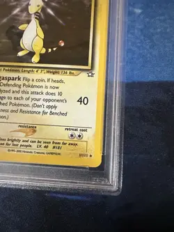 Pokemon 2000 P.M. Neo Genesis Ampharos Holo #1 PSA Gem MT 10 With Swirl-Low Pop. - Image 4