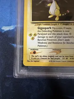 Pokemon 2000 P.M. Neo Genesis Ampharos Holo #1 PSA Gem MT 10 With Swirl-Low Pop. - Image 5