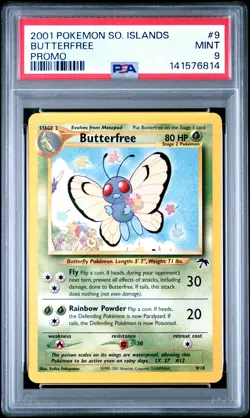 2001 POKEMON SOUTHERN ISLANDS PROMO #9 BUTTERFREE PSA 9 - Image 1