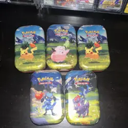 Pokemon TCG Lot of 5 Ascended Heroes Mini Tins - Image 1