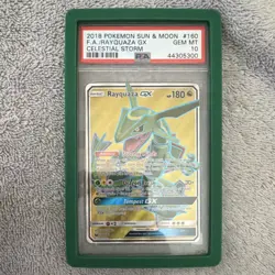 Rayquaza GX Full Art 160/168 Celestial Storm Ultra Rare Holo PSA 10 Pokemon TCG - Image 1