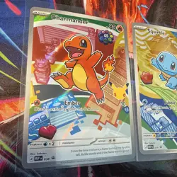 Pokemon 25th Anniversary First Partner Promo Squirtle Charmander Bulbasaur NM - Image 2