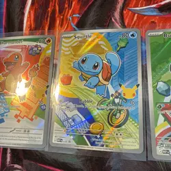 Pokemon 25th Anniversary First Partner Promo Squirtle Charmander Bulbasaur NM - Image 3