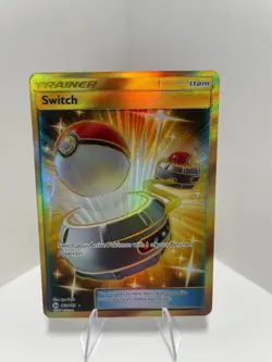 Pokemon Card Full Art Switch 160/149 Sun and Moon Base Secret Rare - Image 1