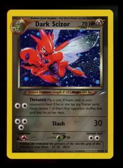 Dark Scizor 9/105 Neo Destiny 2000 Holo Rare WOTC Pokemon Card TCG - Image 1