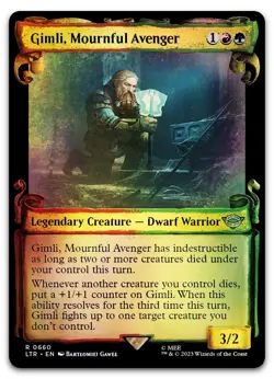 Gimli, Mournful Avenger (Showcase Scrolls) #660 (Foil) NM Lord of the Rings - Image 1