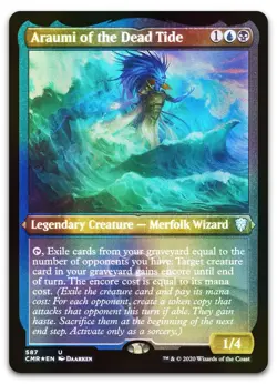 Araumi of the Dead Tide (Foil Etched) #587 (NM) Commander Legends CMR Magic MTG - Image 1