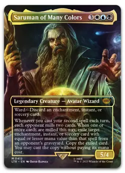 Saruman of Many Colors (Borderless) #412 (Foil) NM Lord of the Rings Magic MTG - Image 1