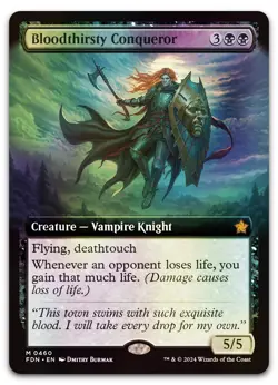 Bloodthirsty Conqueror (Extended Art) #460 (Foil) (NM) Foundations FDN Magic MTG - Image 1