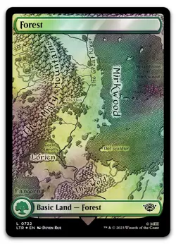 Forest (0722) (Surge Foil) #722 (NM) Lord of the Rings LTR Magic MTG - Image 1