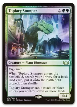 Topiary Stomper #160 (Foil) (NM) Streets New Capenna SNC Magic MTG - Image 1