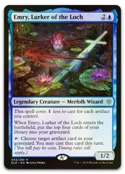 Emry, Lurker of the Loch #43 (Foil) (NM) Throne of Eldraine ELD Magic MTG - Image 1