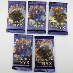 MTG 5x Journey Into Nyx Factory Sealed English Booster Pack Lot - Free Shipping - Image 1