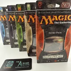Magic The Gathering 2012 Core Set Rare Complete Set of 5 Intro Packs - Free Ship - Image 1