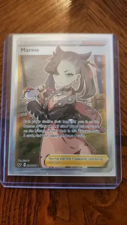 Pokemon Marnie Sword & Shield Ultra Rare Full Art Holo 200/202 - Image 1