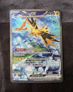Pokemon Zapdos ex 202/165 Sv: Scarlet & Violet 151 Special Illustration Rare Ho… - Image 1