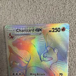 Pokemon Charizard GX Rainbow Rare Full Art Holo Sm-Burning Shadows 250 HP 150/1… - Image 2