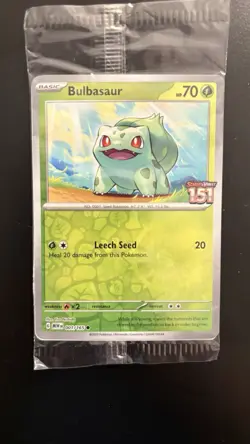 Pokemon Bulbasaur Promo Scarlet & Violet 151 Best Buy Exclusive 001/165 70 HP R - Image 2