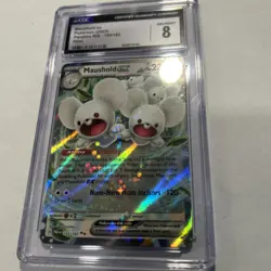 2023 POKEMON PAR EN-PARADOX RIFT #155 MAUSHOLD EX PSA 8 - Image 2