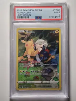 Pokemon Pikachu Lost Origin TG05 PSA 9 - Image 1
