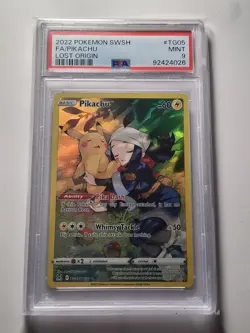 Pokemon Pikachu Lost Origin TG05 PSA 9 - Image 2