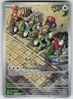 Pokemon Cyclizar Illustration Rare SV04: Paradox Rift 215/182 NM - Image 1