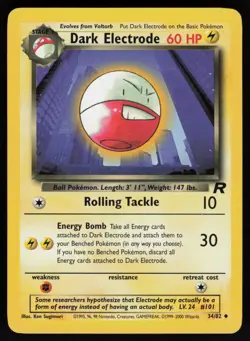 Pokemon Team Rocket #34/82 Dark Electrode Near Mint or Better - Image 1