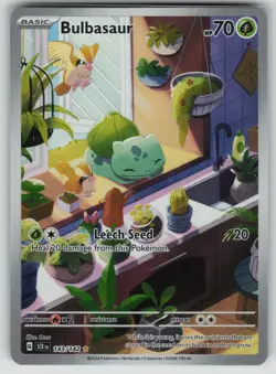 Pokemon Bulbasaur Illustration Rare SV07: Stellar Crown 143/142 NM - Image 1