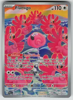 Pokemon Flamigo Illustration Rare SV02: Paldea Evolved 227/193 NM - Image 1