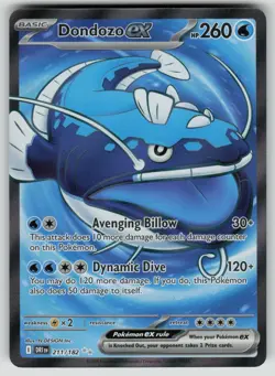 Pokemon Dondozo ex Ultra Rare SV10: Destined Rivals 211/182 NM - Image 1