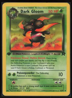 Pokemon Team Rocket 1st Edition #36/82 Dark Gloom Moderately played - Image 1