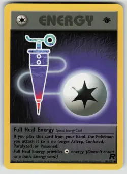 Pokemon Team Rocket 1st Edition #81/82 Full Heal Energy Lightly played - Image 1
