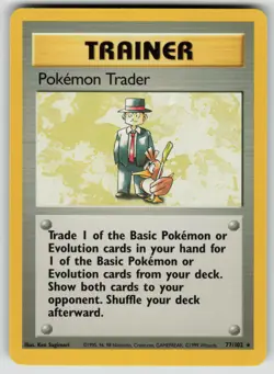 Pokemon Base Set #077/102 Pokemon Trader Near Mint Rare - Image 1