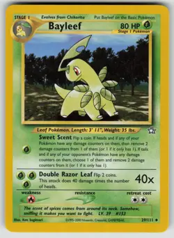 Pokemon Neo Genesis #029/111 Bayleef (29) Near Mint or Better - Image 1