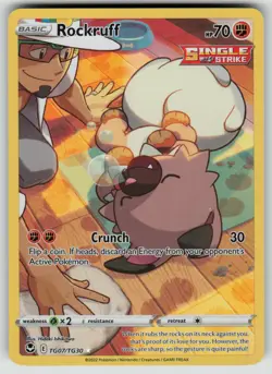 Pokemon Rockruff Ultra Rare SWSH12: Silver Tempest Trainer Gallery TG07/TG30 NM - Image 1