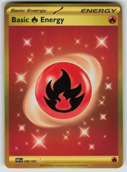 Pokemon Basic Fire Energy Hyper Rare SV03: Obsidian Flames 230/197 NM - Image 1