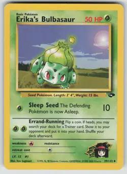 Pokemon Erika's Bulbasaur Uncommon Gym Challenge 039/132 LP - Image 1