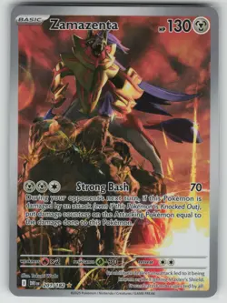 Pokemon Zamazenta - Illustration Rare Holo SV10: Destined Rivals 201/182 NM - Image 1