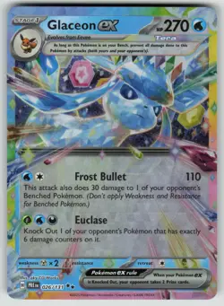 Pokemon Glaceon ex - Double Rare Holo SV: Prismatic Evolutions 026/131 NM - Image 1