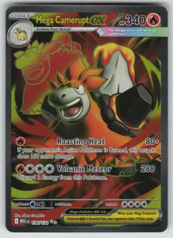 Pokemon Mega Camerupt ex Ultra Rare ME01: Mega Evolution 156/132 NM - Image 1