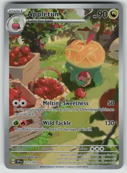 Pokemon Appletun Illustration Rare SV08: Surging Sparks 211/191 NM - Image 1