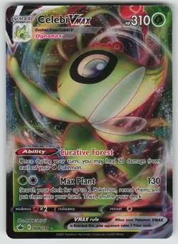 Pokemon Celebi VMAX Ultra Rare SWSH06: Chilling Reign 008/198 NM - Image 1